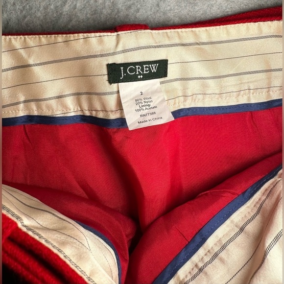 J Crew red wool mini skirt size 2 - Picture 4 of 7